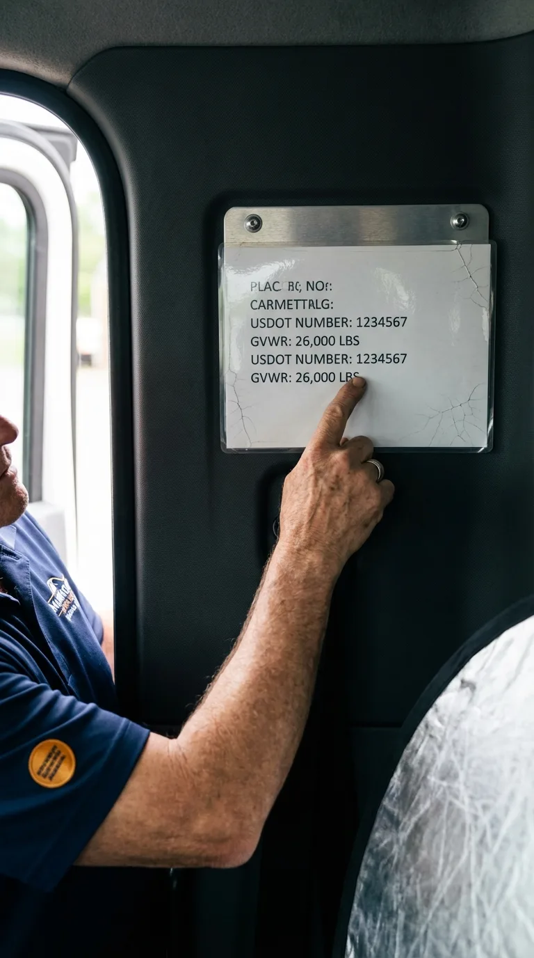 USDOT licensing placard verification in Lanesborough